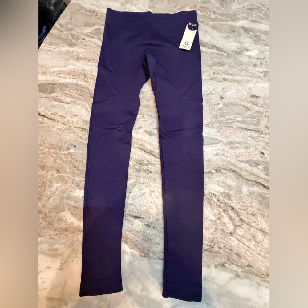 Empetua Purple High Waisted Leggings Small NWT Seamless Compression Shapewear